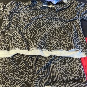 Secret Treasures Black and Gray Animal Print Set